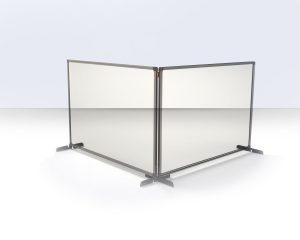 Ścianka / Panel / Osłona ochronna 90 x 60 srebrny regulowana wysokość
